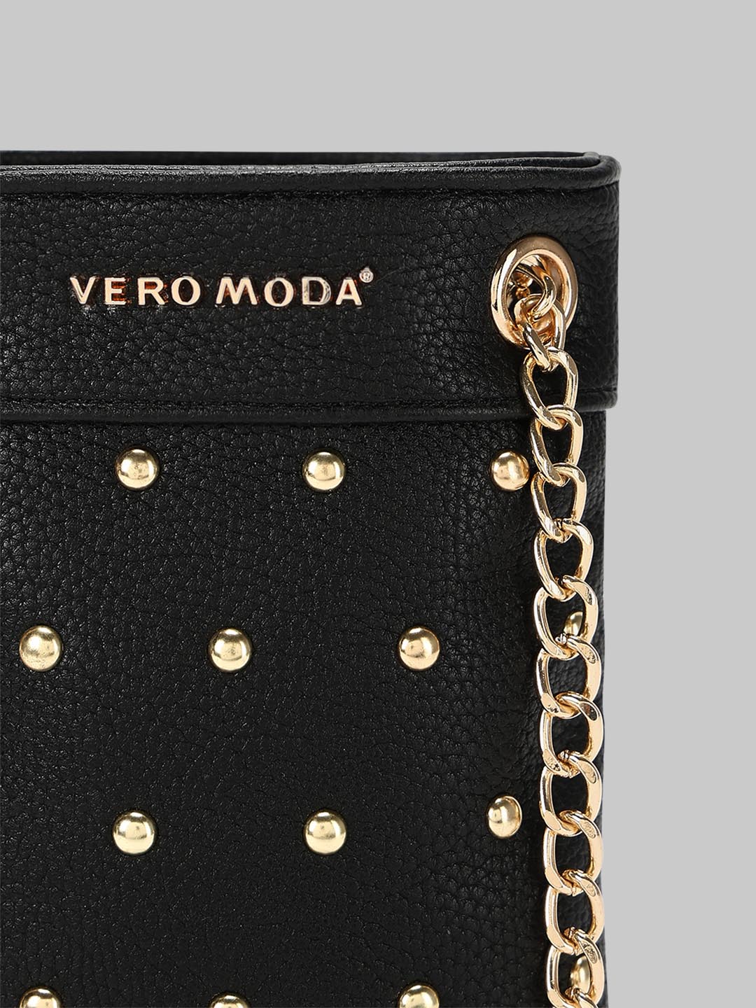 Black Golden Stud Phone Pouch - Image 4