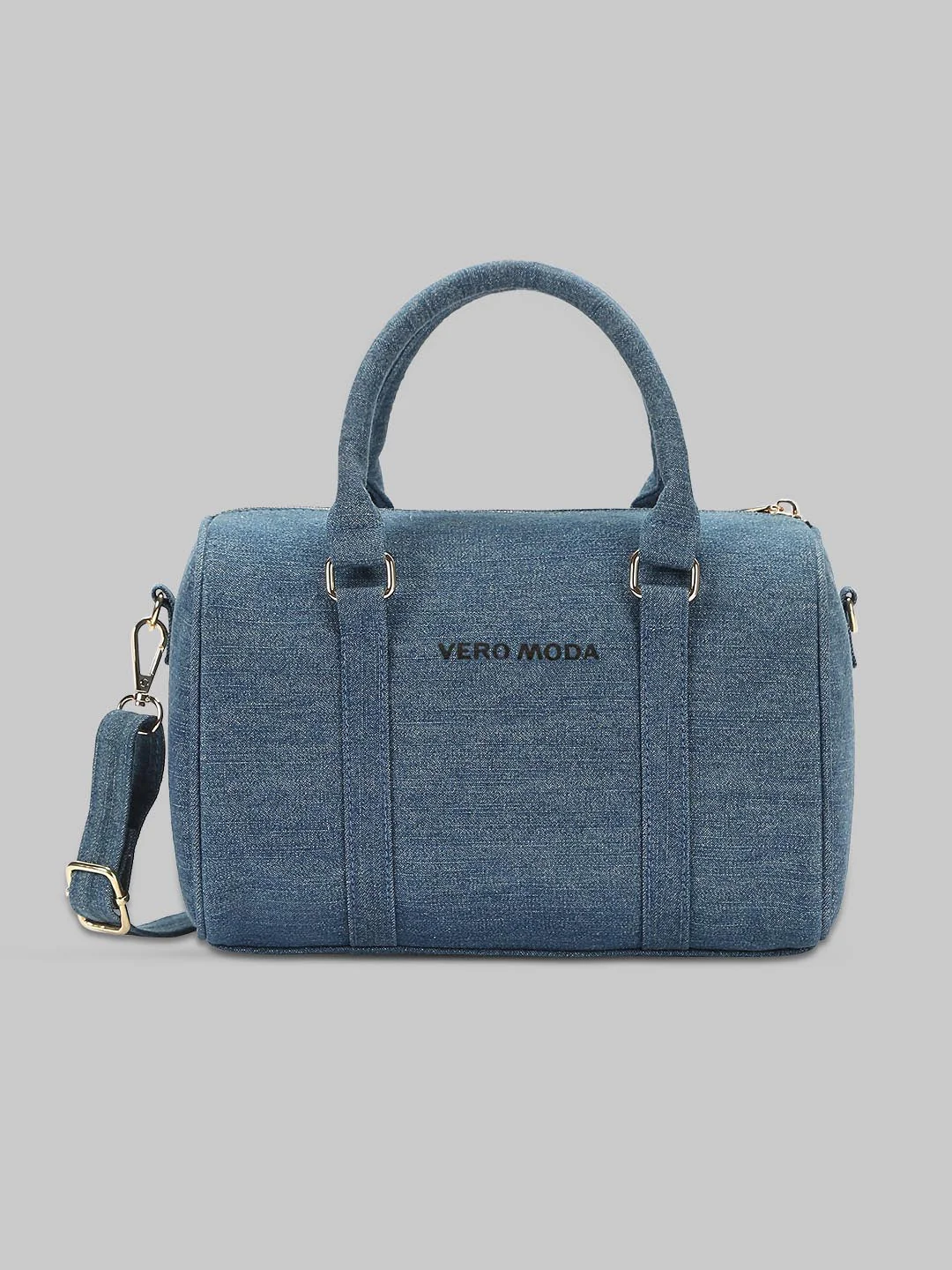 Blue Cotton Denim Bag - Image 2