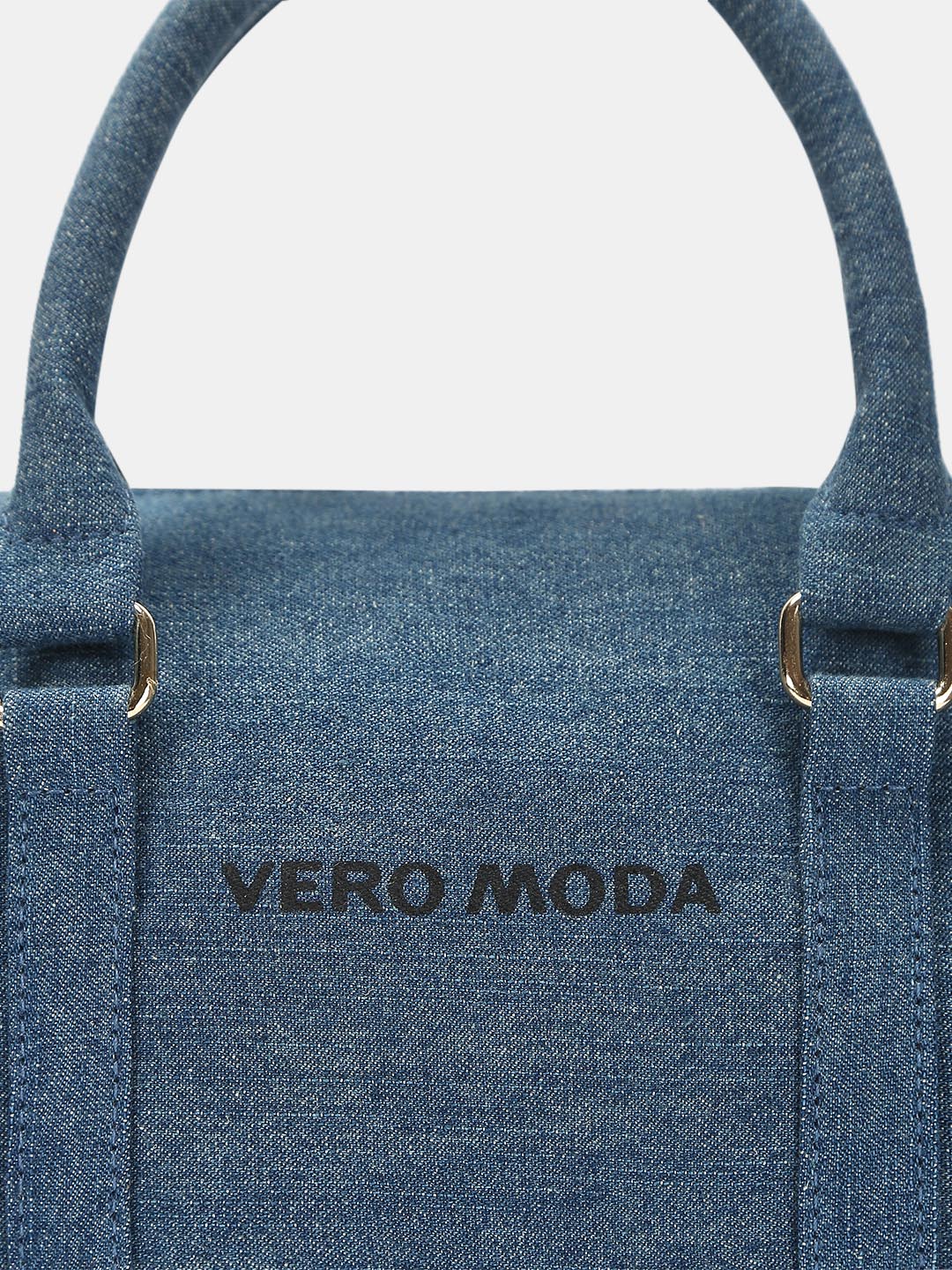 Blue Cotton Denim Bag - Image 5