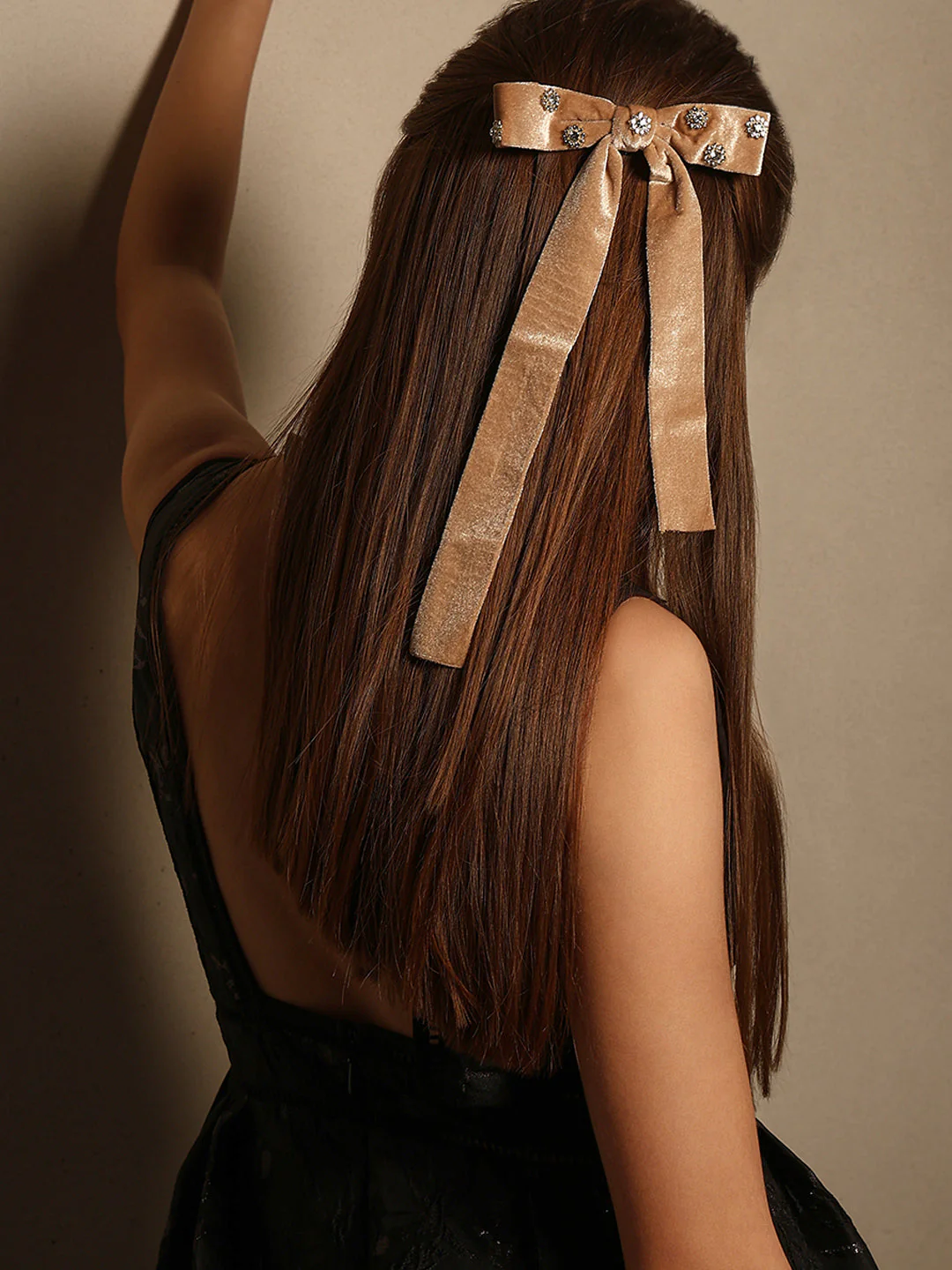 Velvet Bow Hair Clip