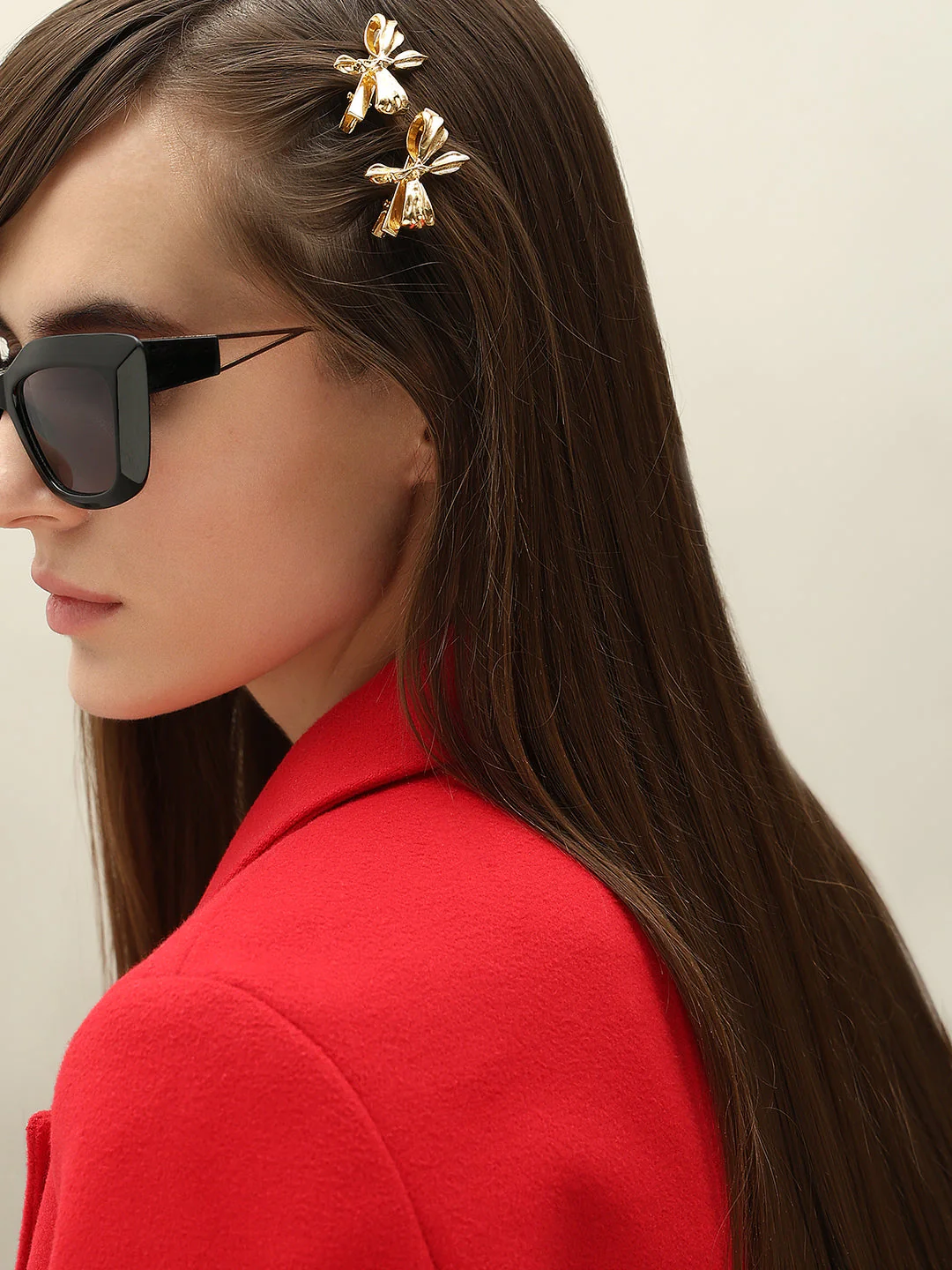 Golden Bow Shaped Hairclip