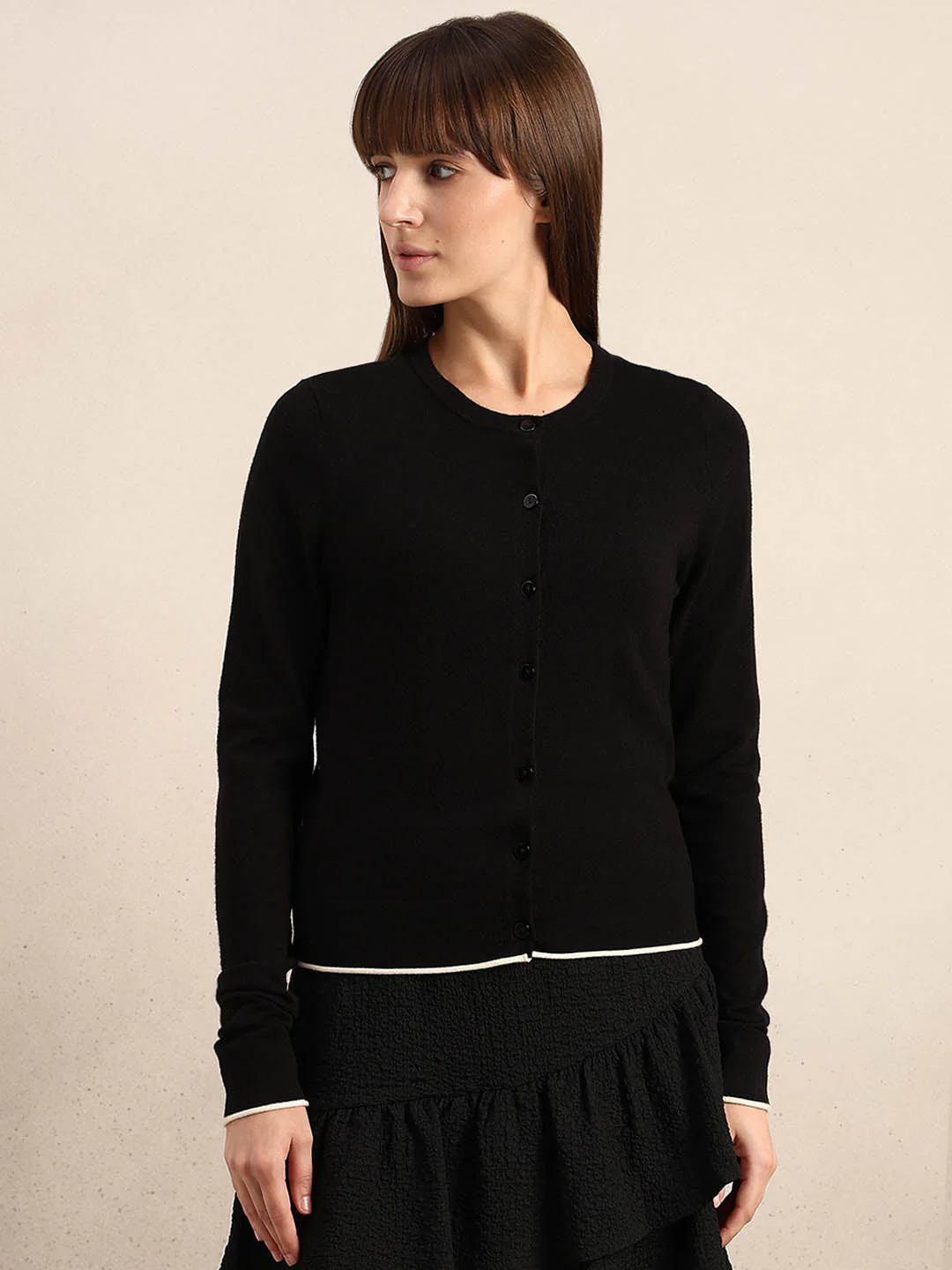 Button-Up O-Neck Cardigan - Image 2