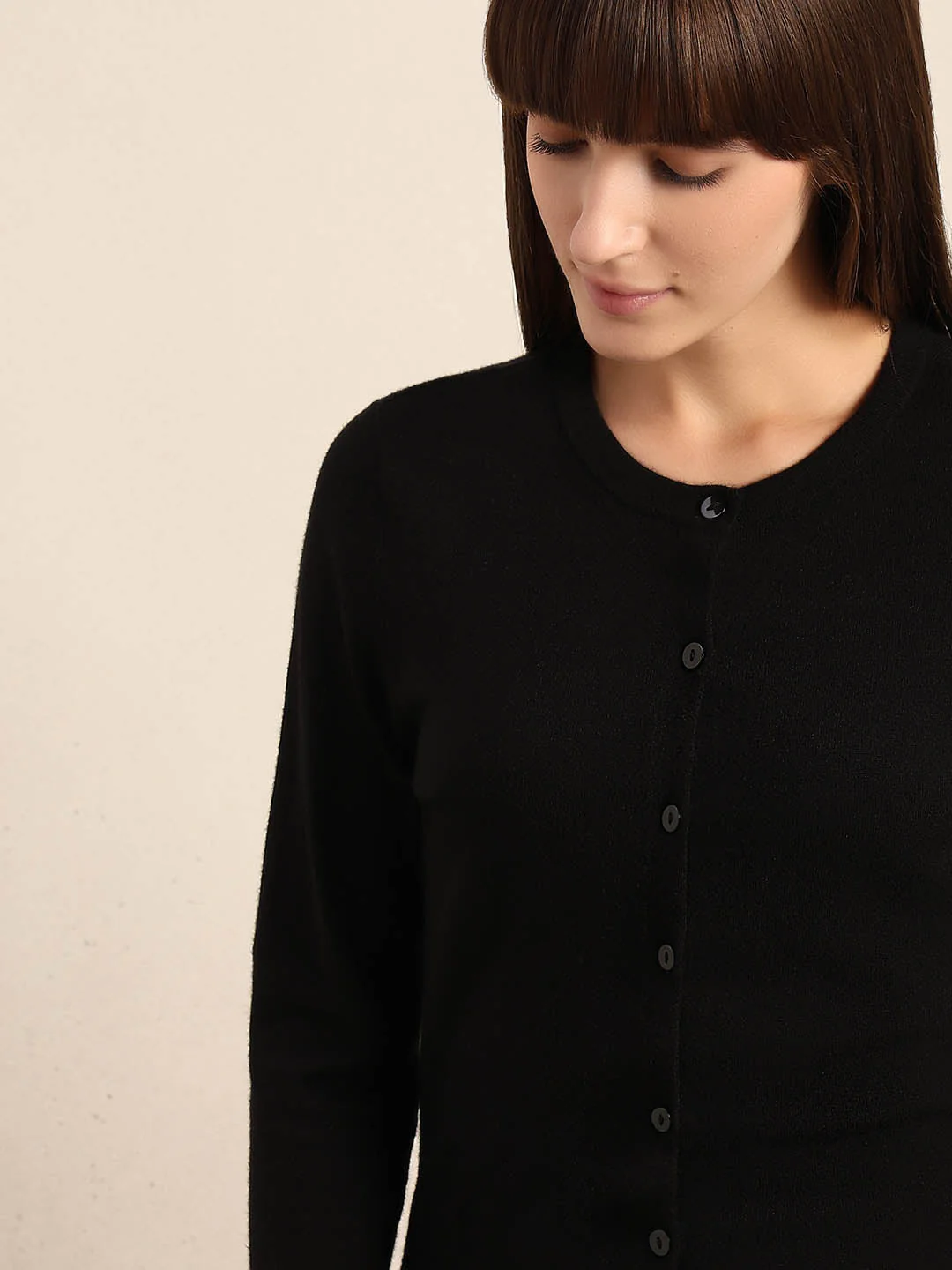 Button-Up O-Neck Cardigan - Image 6