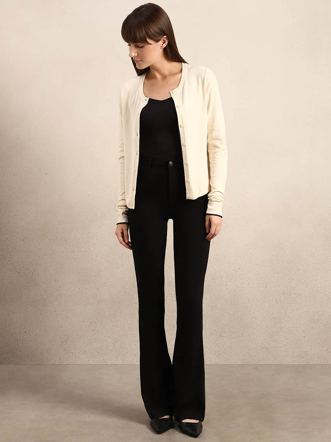 Cream Button-Up Cardigan - Image 5