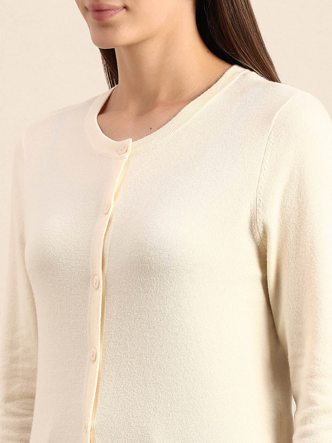Cream Button-Up Cardigan - Image 8