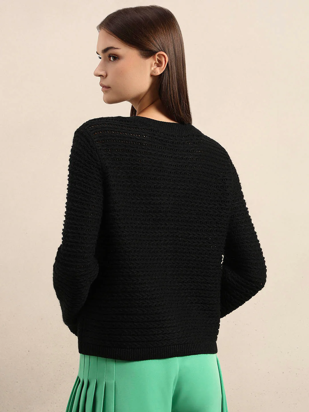Knitted Button-Up Cardigan - Image 4