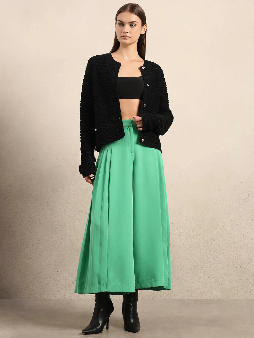 Knitted Button-Up Cardigan - Image 5