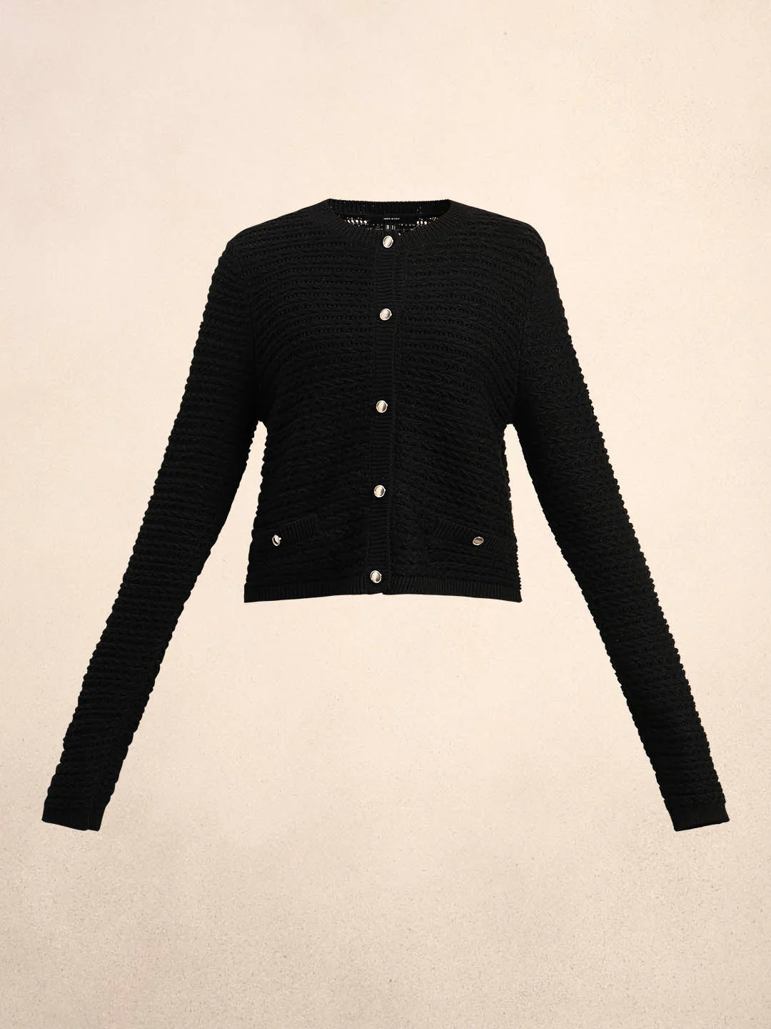 Knitted Button-Up Cardigan - Image 7
