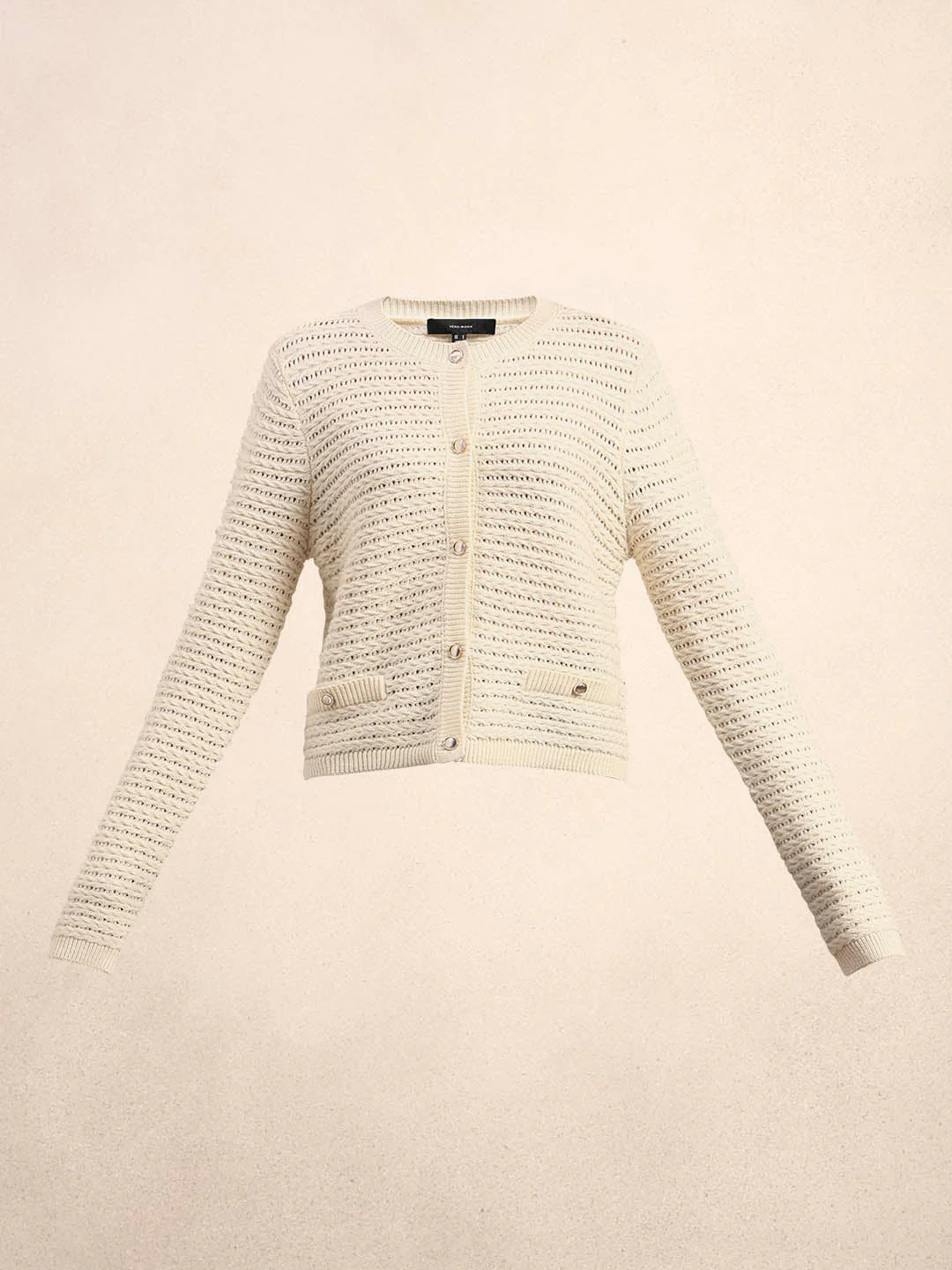 Knitted O-Neck Cardigan - Image 7