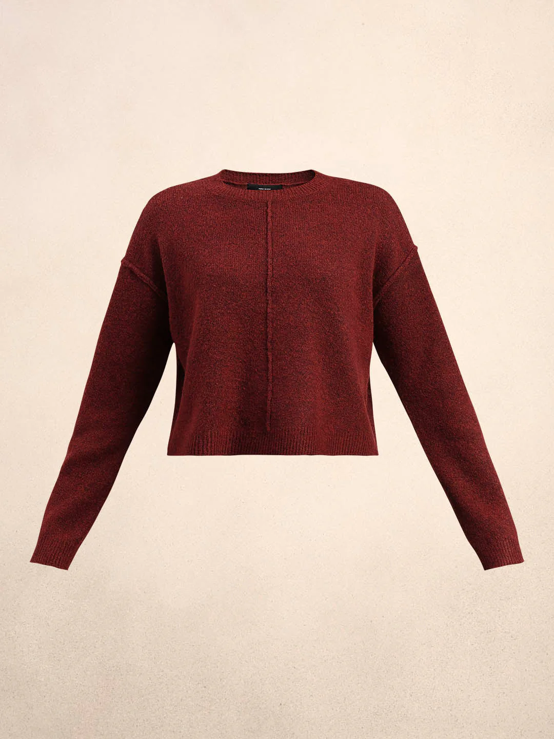 O-Neck Knitted Pullover - Red - Image 7