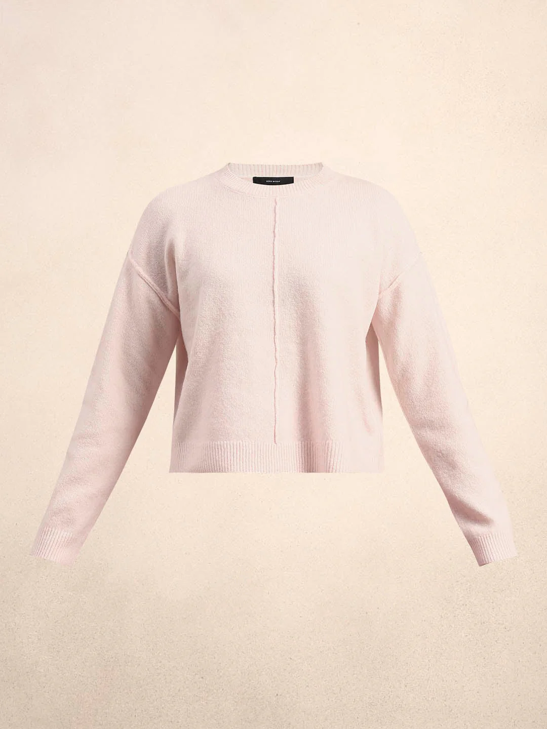 O-Neck Knitted Pullover - Light Pink - Image 7