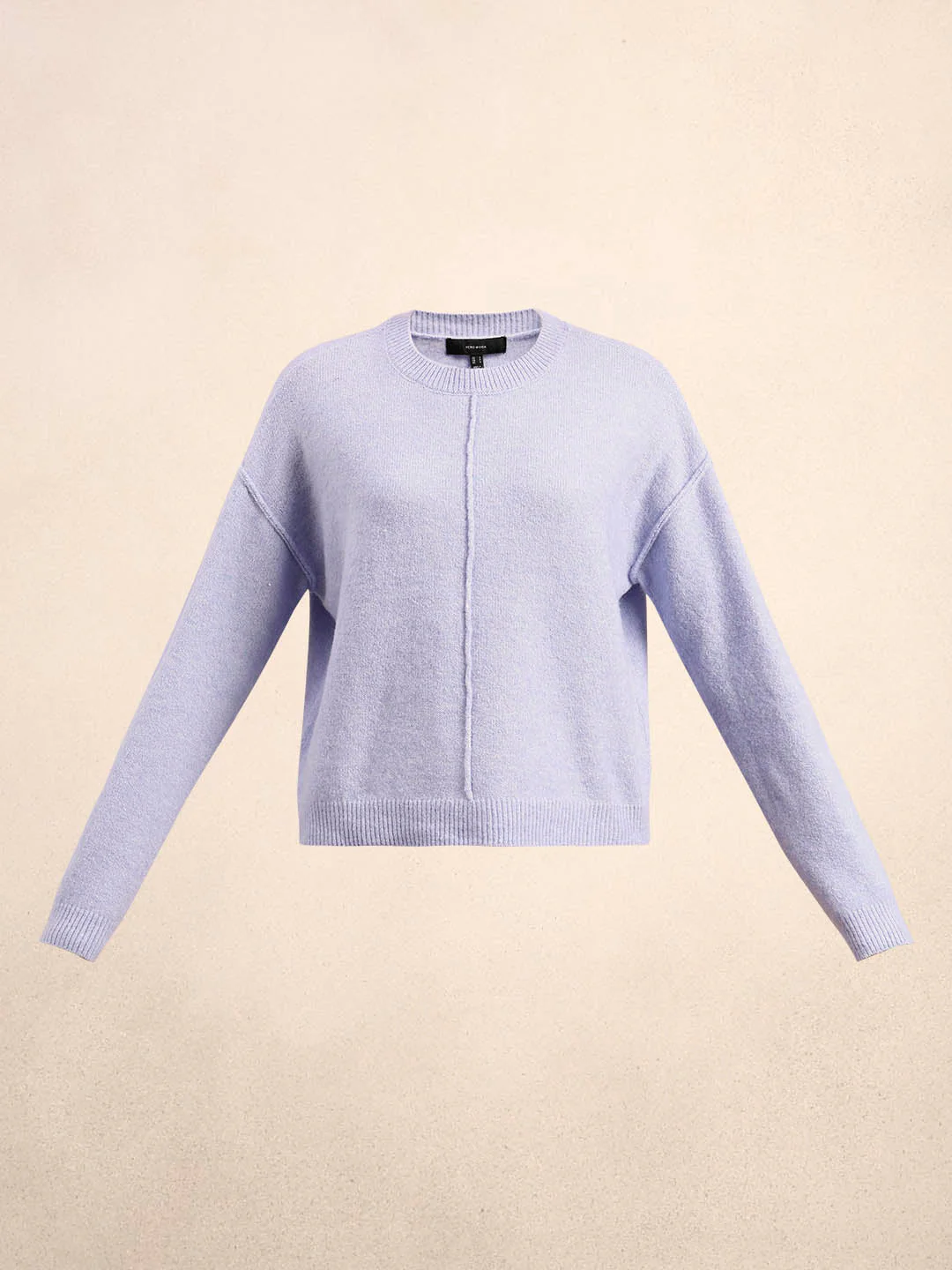 O-Neck Knitted Pullover - Lavender - Image 7
