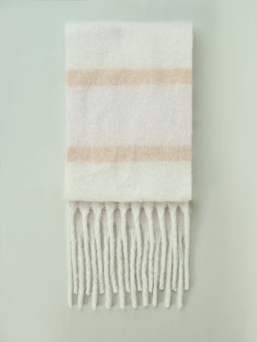 White Striped Scarf - Image 2