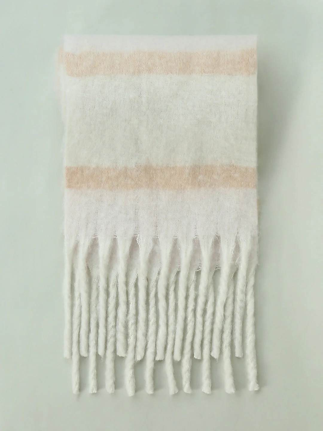White Striped Scarf - Image 3