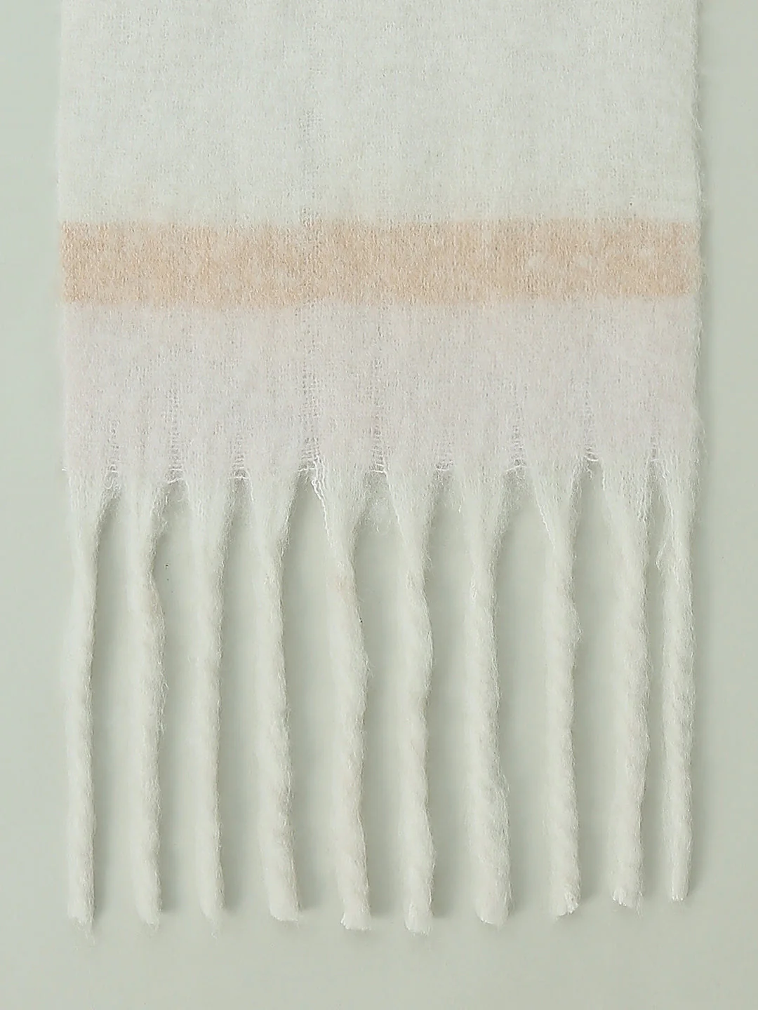 White Striped Scarf - Image 4
