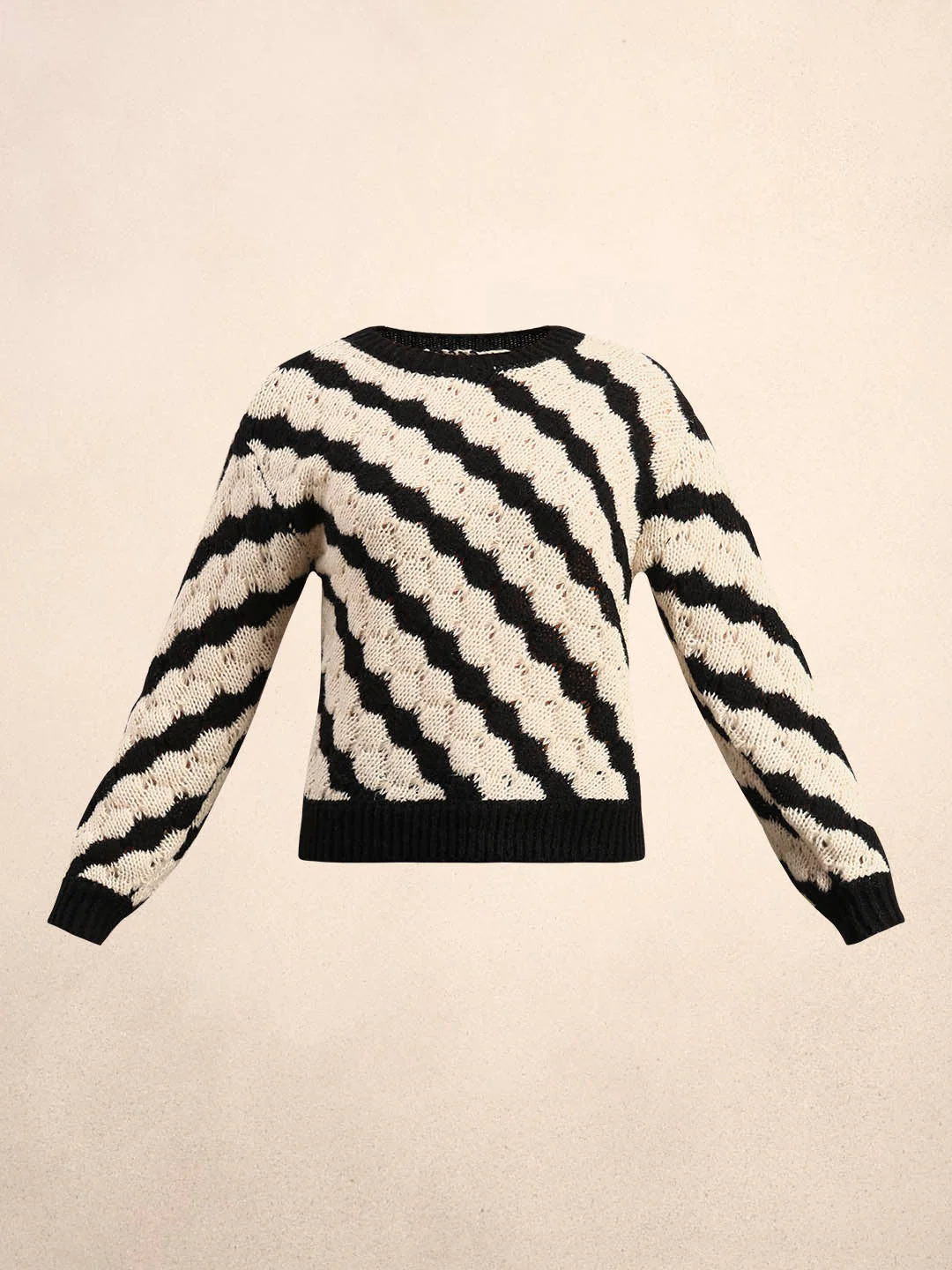 Striped O-Neck Pullover - Image 7
