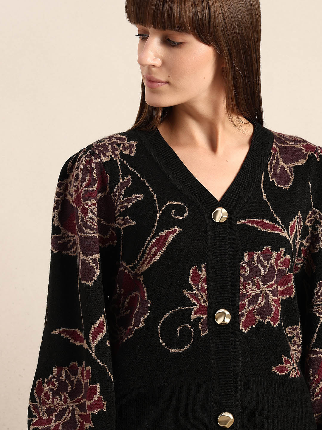 Embroidered Floral Knit Cardigan - Image 6