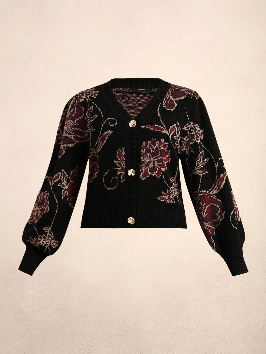 Embroidered Floral Knit Cardigan - Image 7