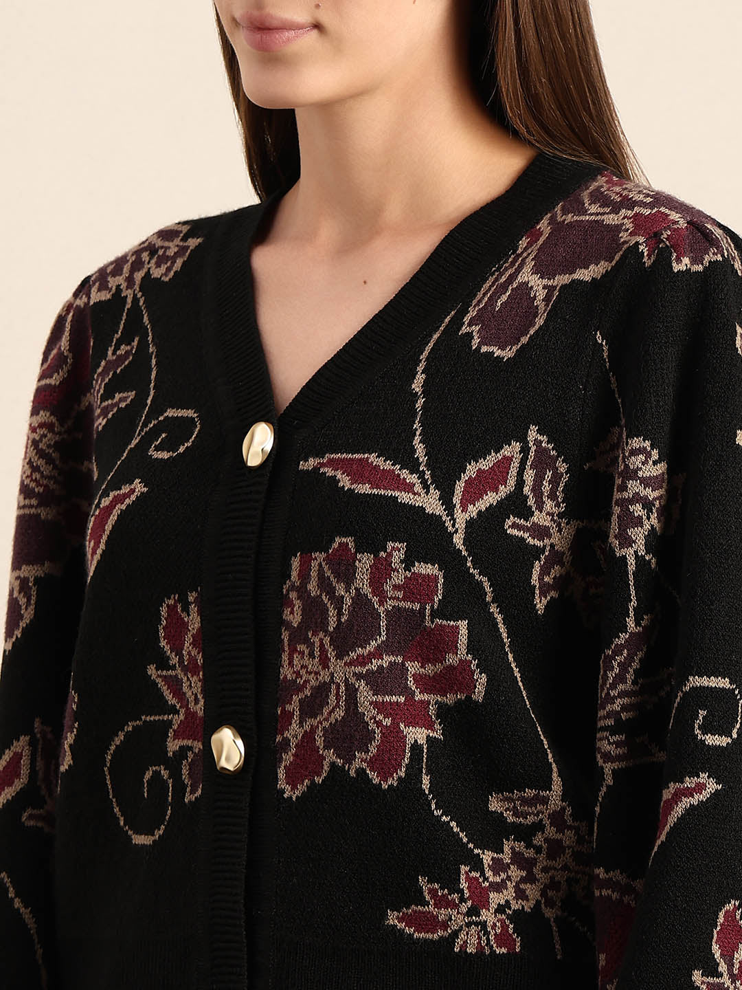 Embroidered Floral Knit Cardigan - Image 8