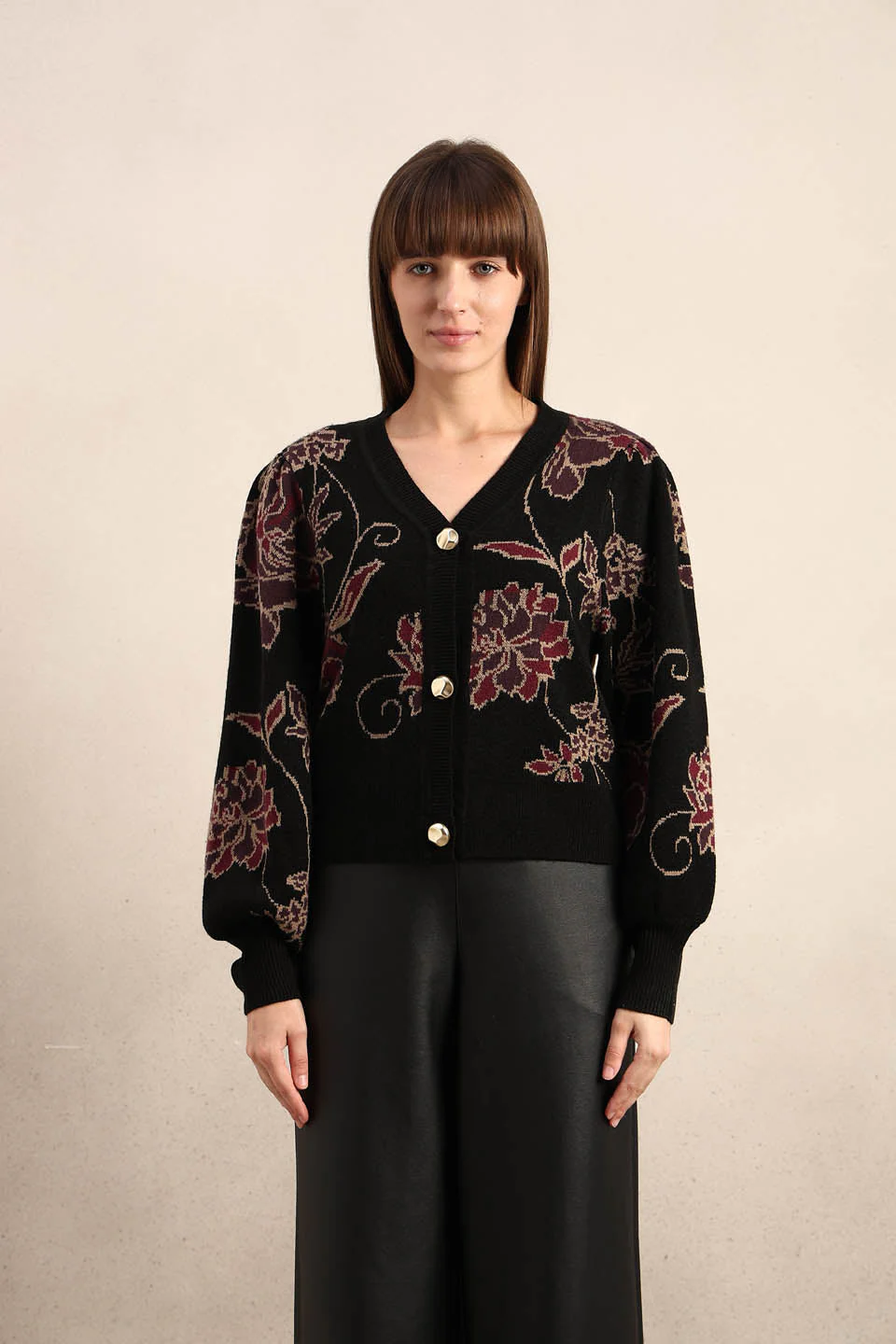 Embroidered Floral Knit Cardigan - Image 9