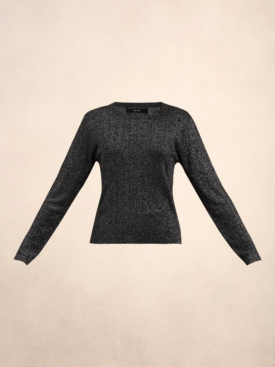 Shimmer Knitted O-Neck Top - Image 7