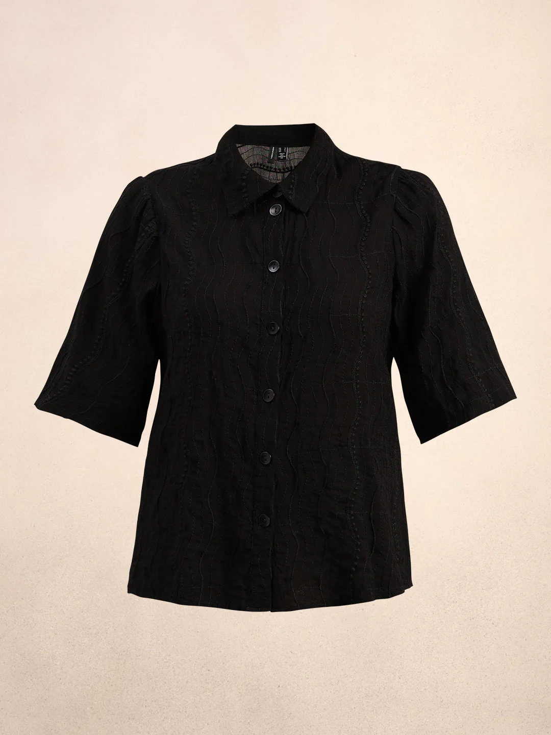 Textured Short Sleeves Shirt - Image 7