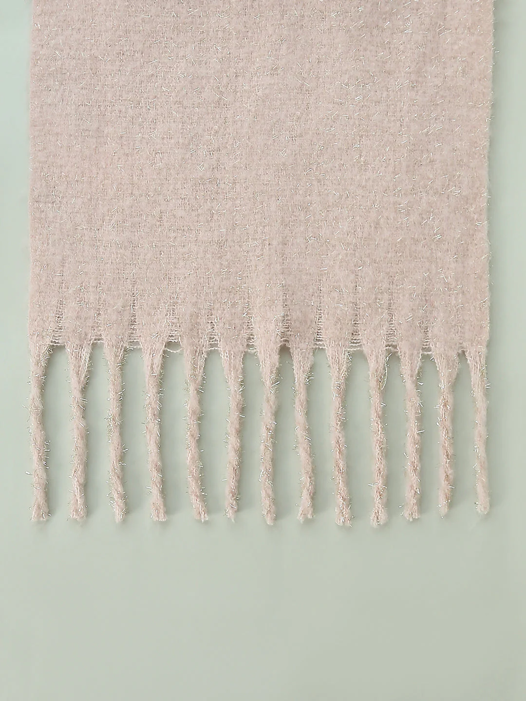 Knitted Fringe Detail Scarf - Image 3