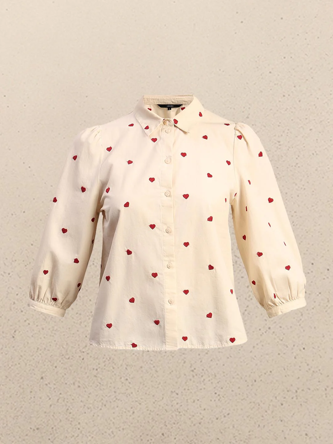 Off-White Heart Embroidered Shirt - Image 7
