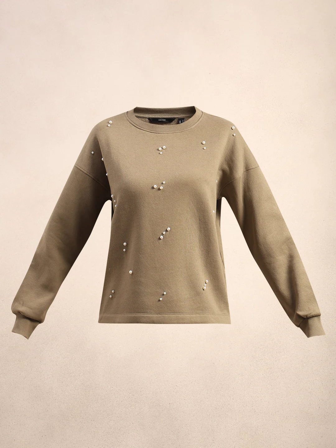Pearl Embellished Cotton Sweatshirt - Image 7
