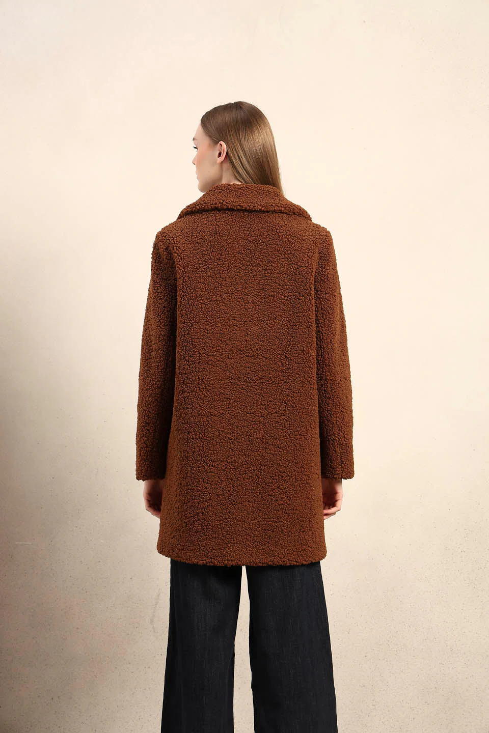 Brown Long Teddy Coat - Image 10