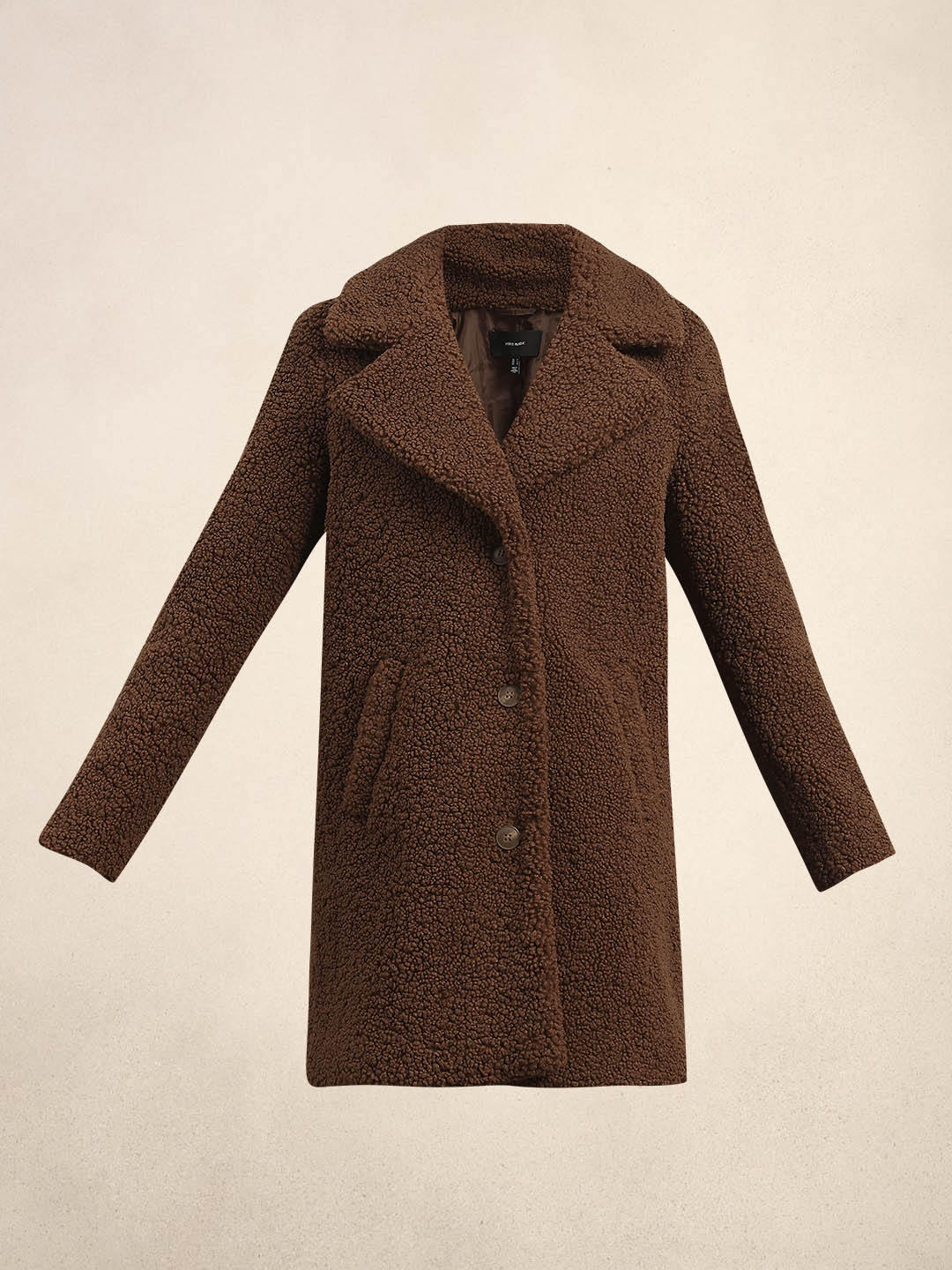 Brown Long Teddy Coat - Image 7