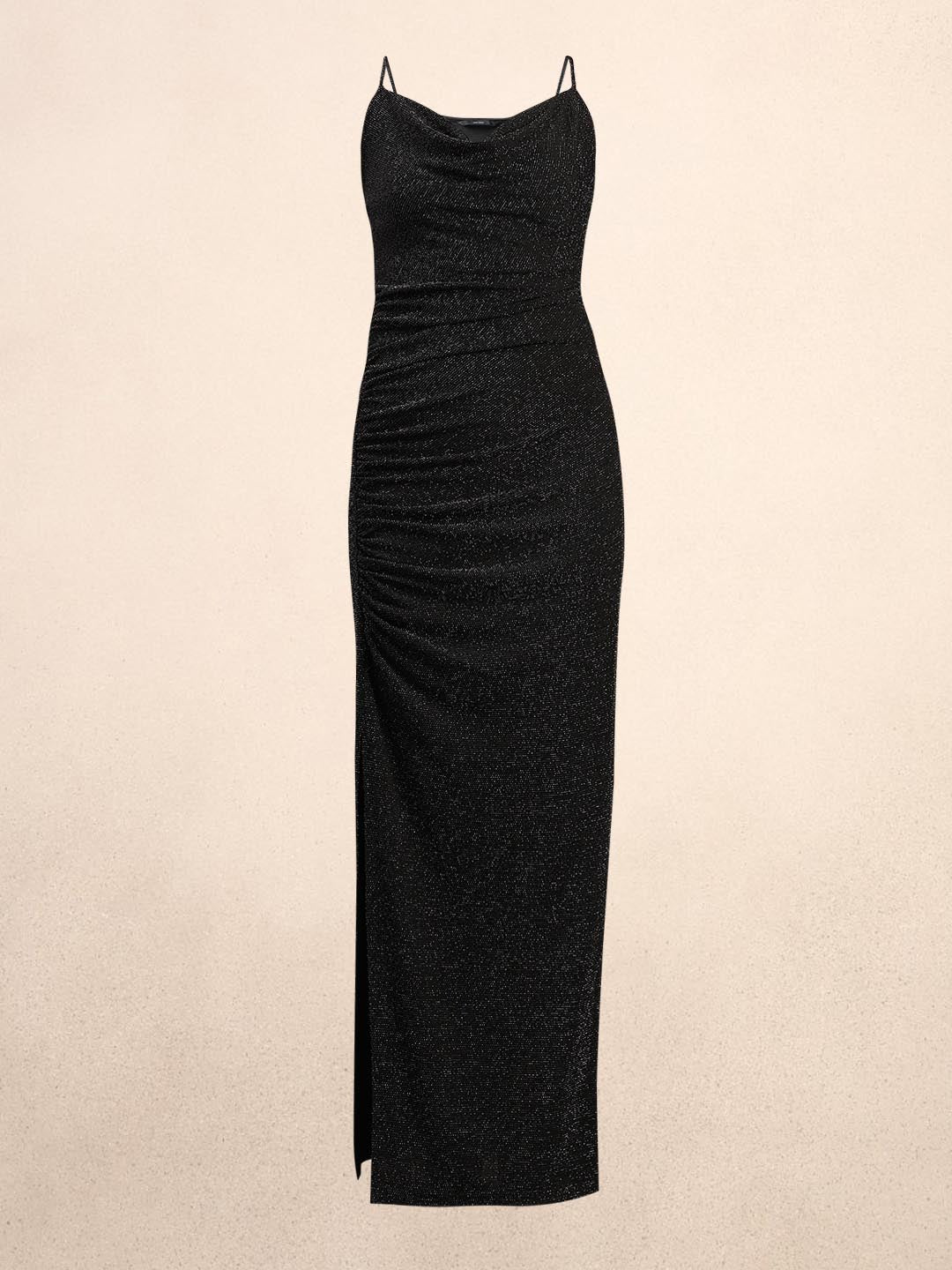 Black Shimmer Bodycon Dress - Image 7