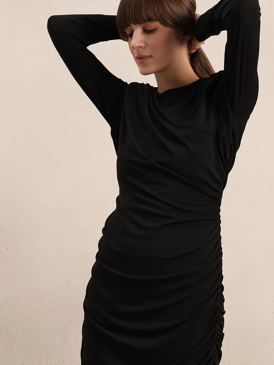 Black Full Sleeves Bodycon Dress - Image 6