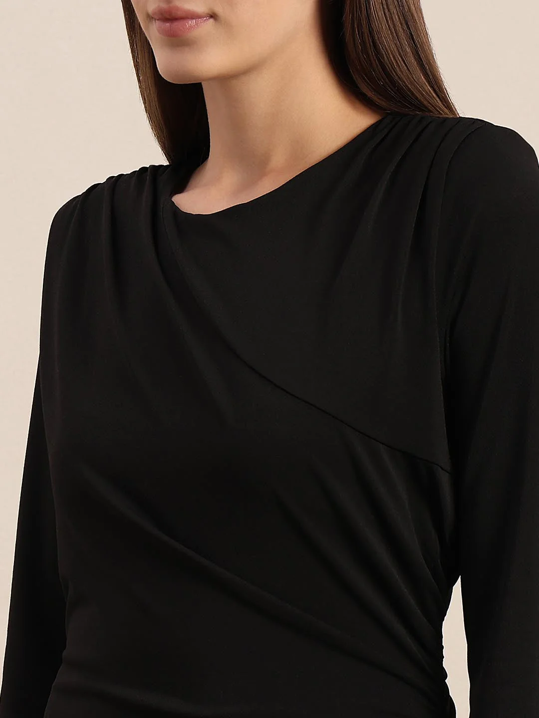 Black Full Sleeves Bodycon Dress - Image 8