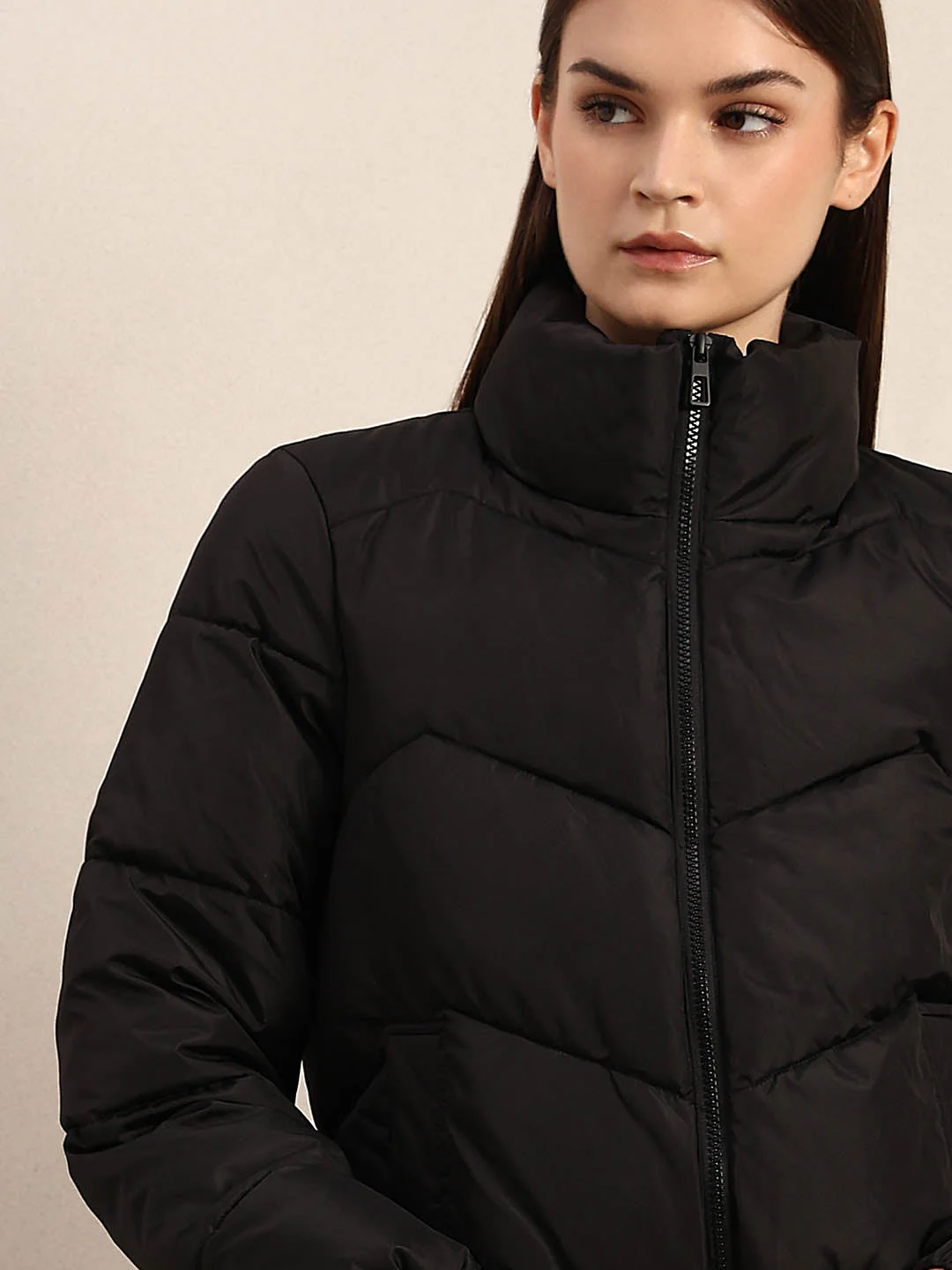 Black Short Puffer Jacket - Image 6