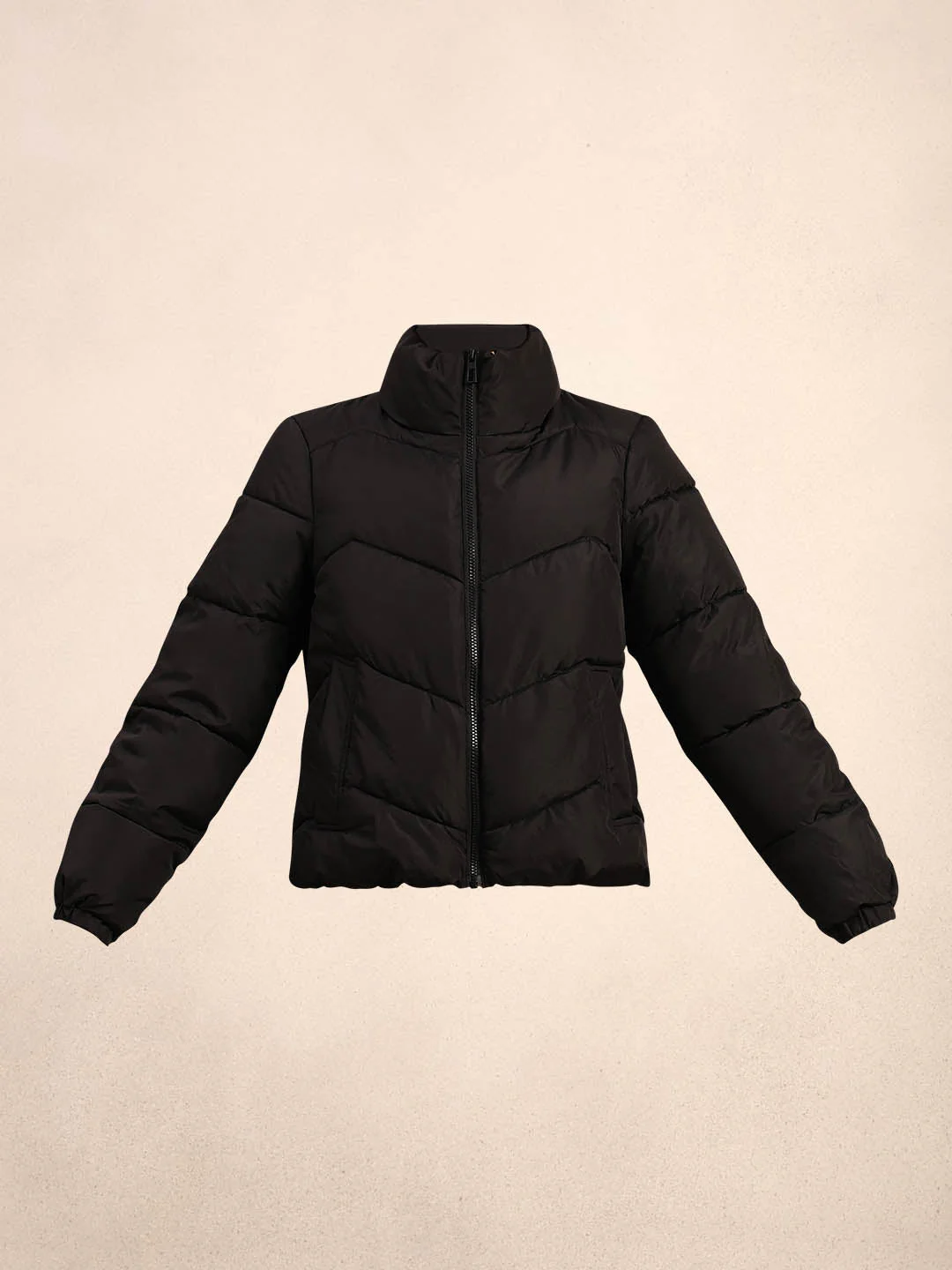 Black Short Puffer Jacket - Image 7