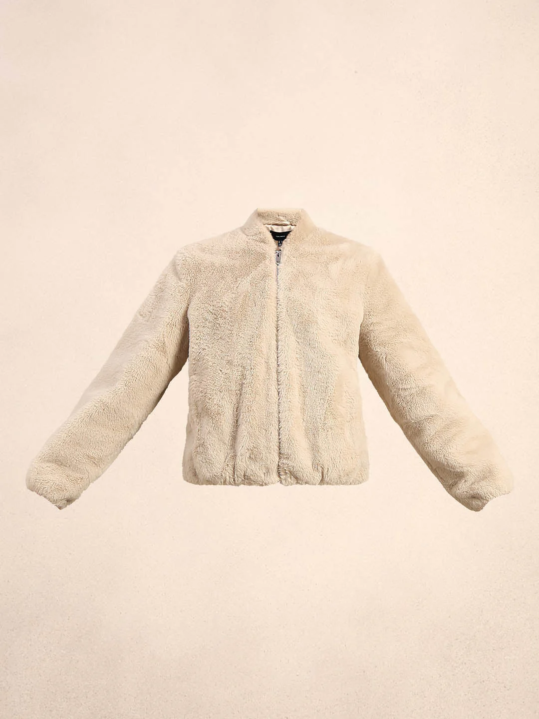 Beige Faux Fur Short Jacket - Image 7