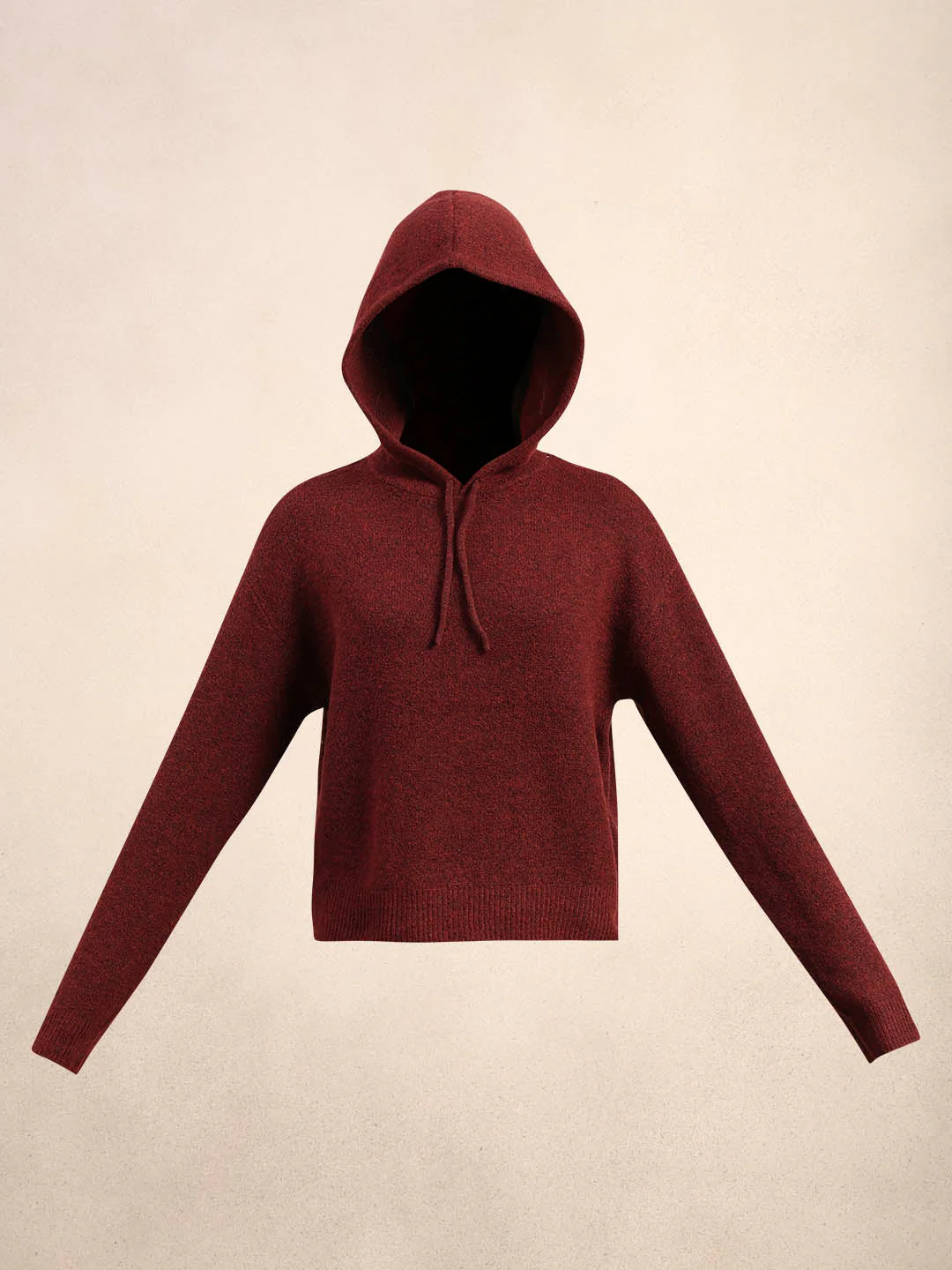 Red Knitted Hooded Pullover - Image 7