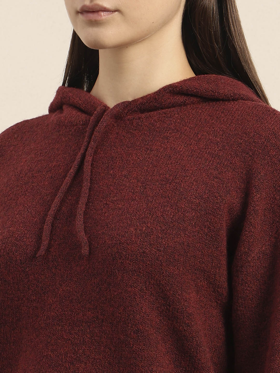 Red Knitted Hooded Pullover - Image 8