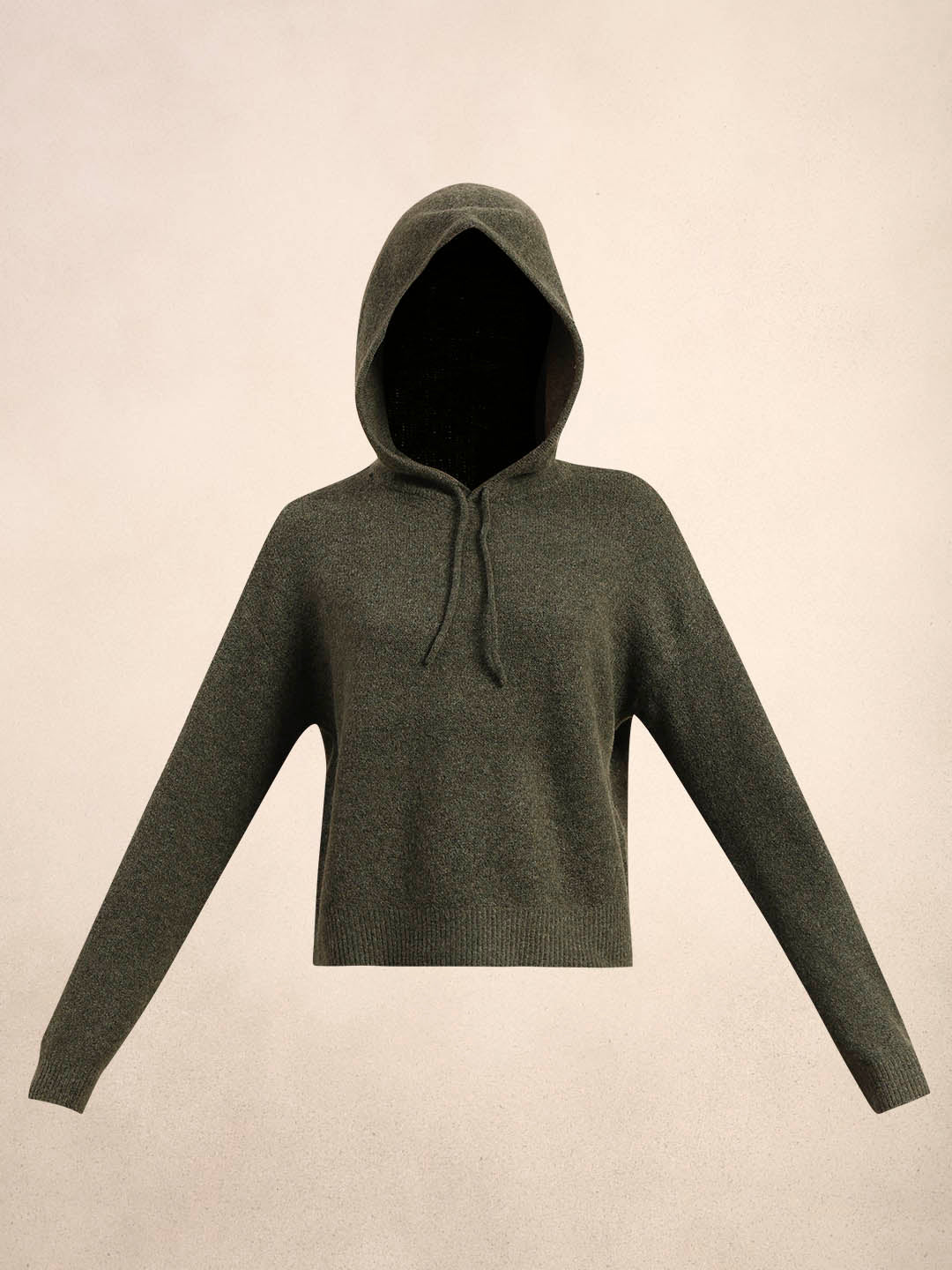 Olive Green Knitted Hooded Pullover - Image 7