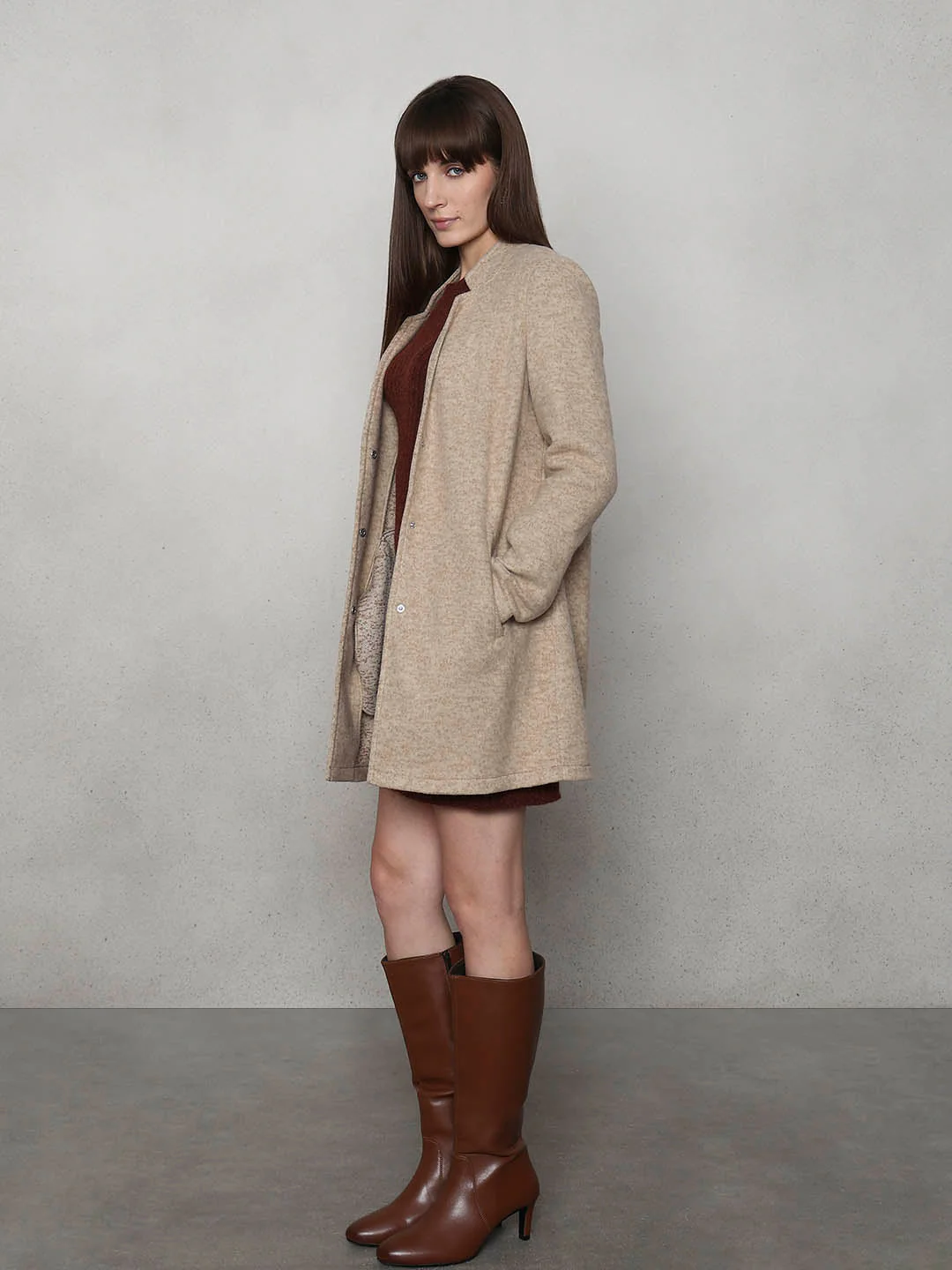 Brushed Beige Coat