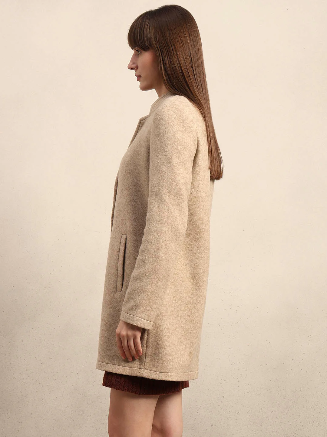 Brushed Beige Coat - Image 3