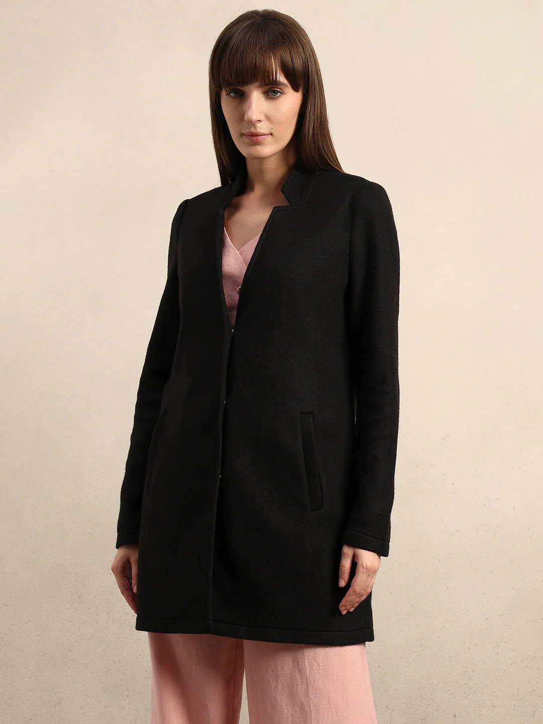 Brushed Longline Coat - Image 2