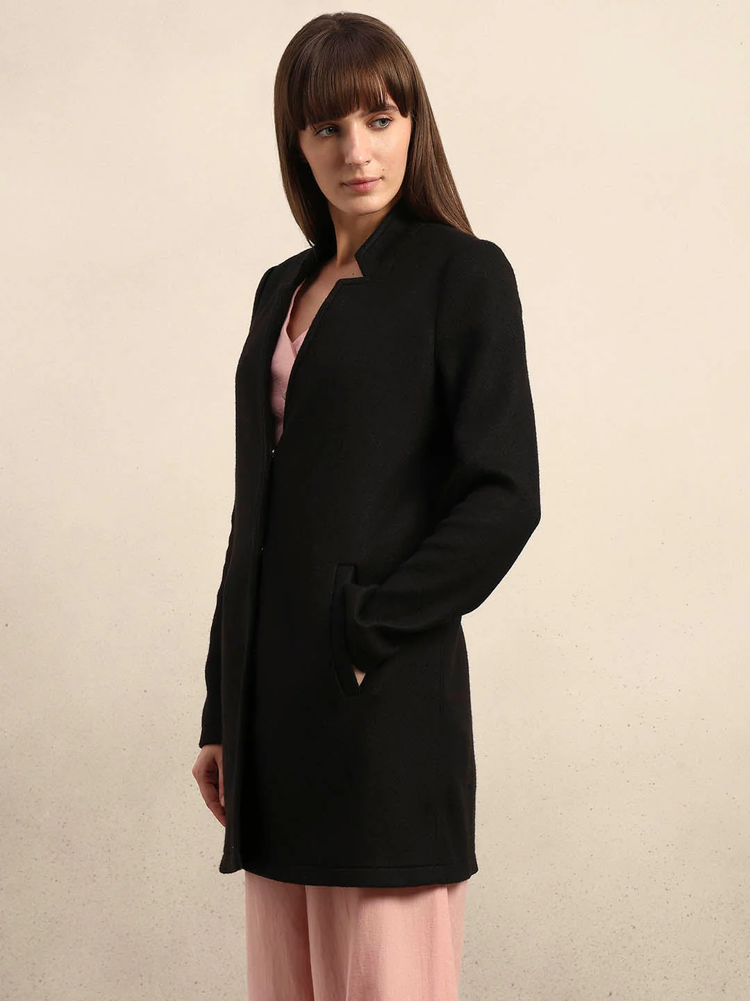 Brushed Longline Coat - Image 3