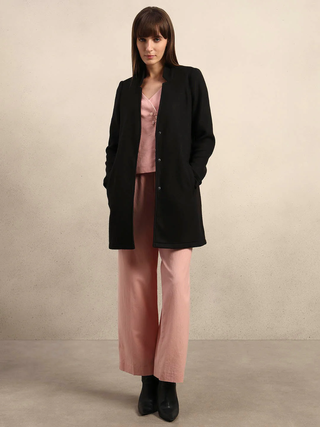 Brushed Longline Coat - Image 5
