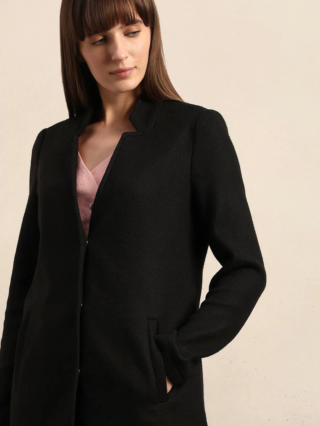 Brushed Longline Coat - Image 6
