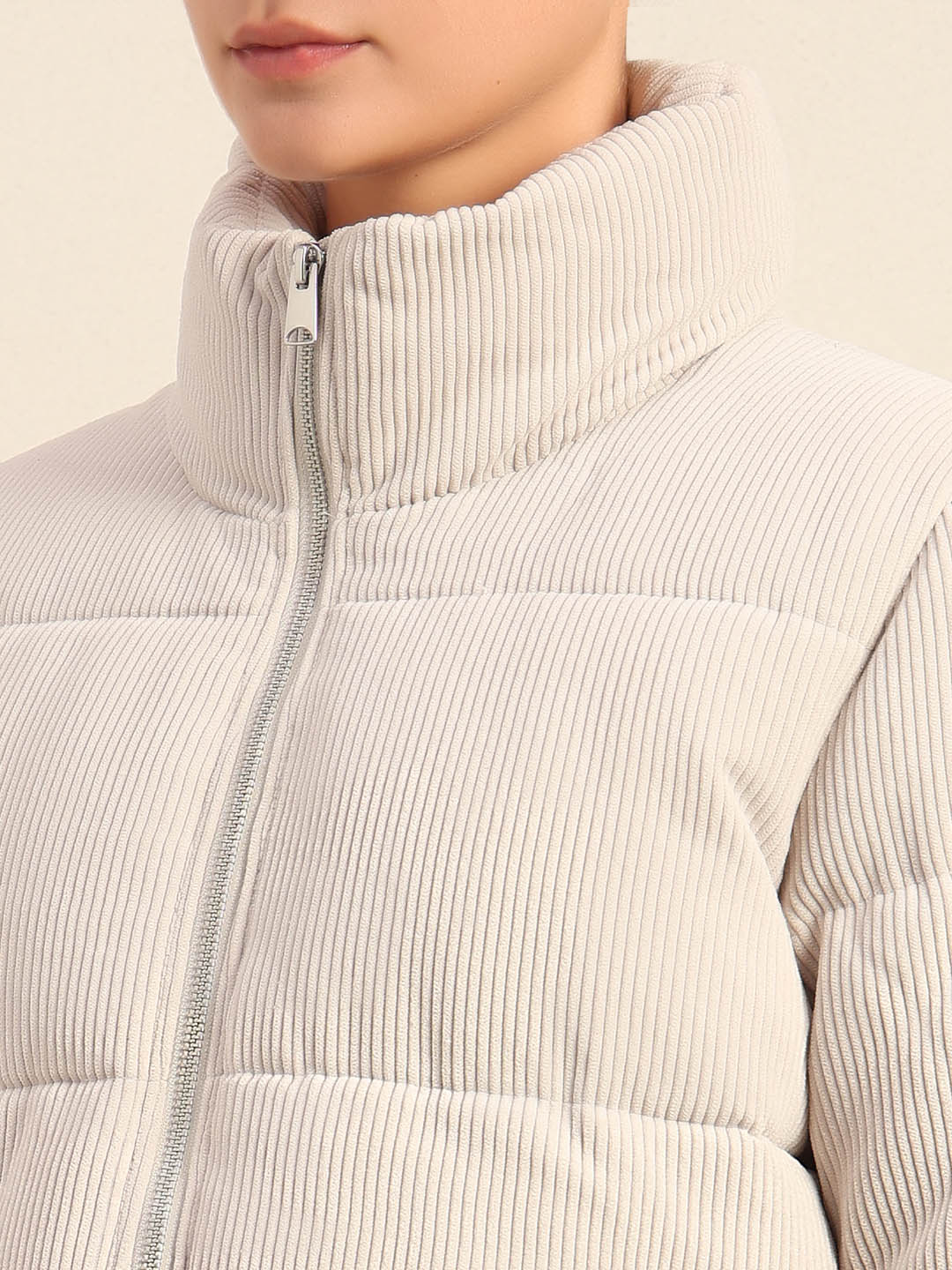 Corduroy Puffer Short Jacket - Image 8