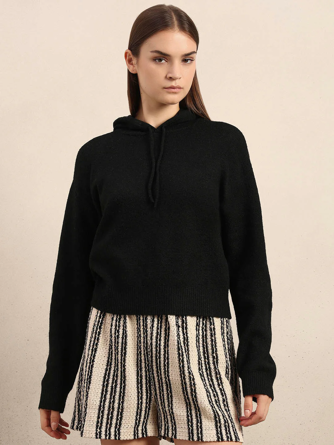 Black Hooded Pullover - Image 2