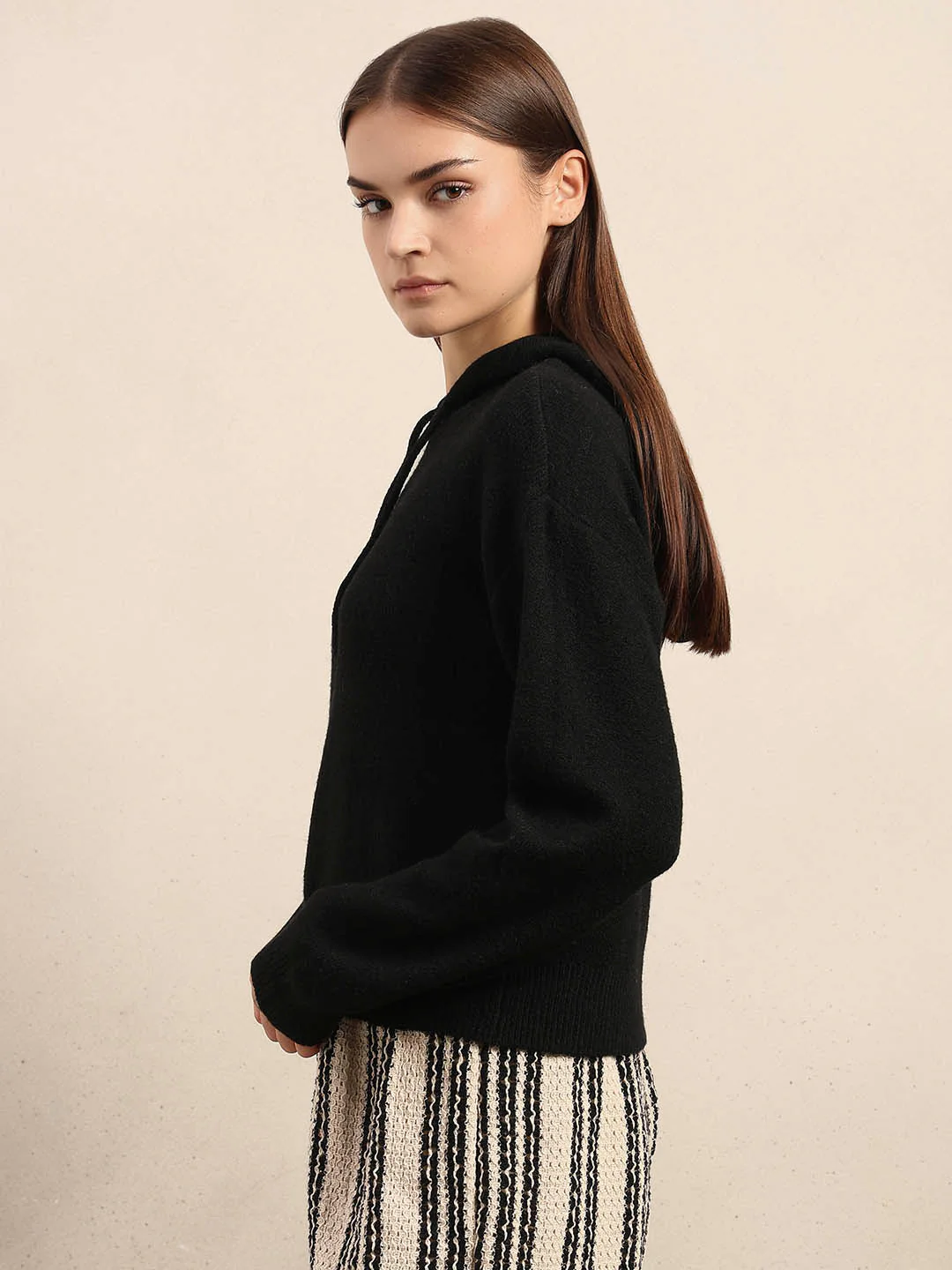 Black Hooded Pullover - Image 3