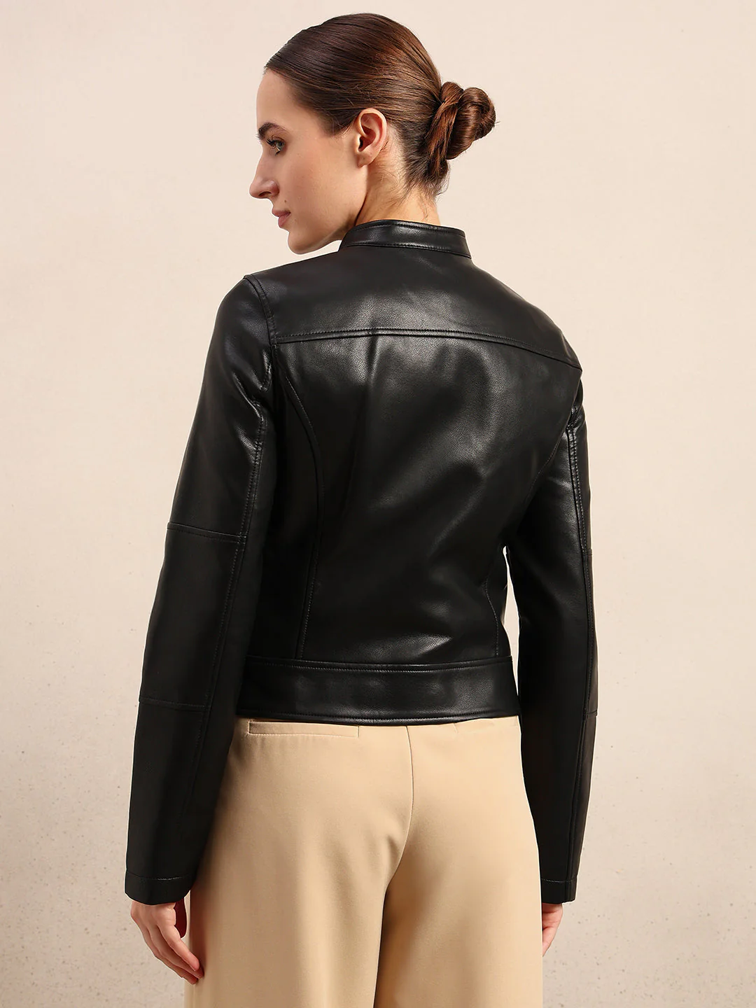 Structured High Neck Jacket - Black - Image 4